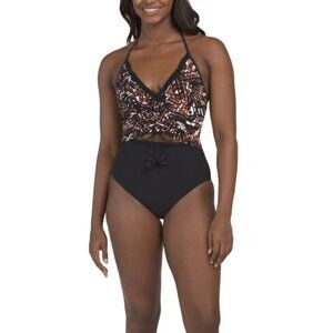 SKINNY DIPPERS Black Multi Blondee Candi One-piece Swimsuit